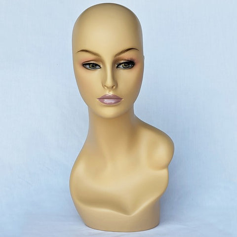 MN-174 Female Mannequin Head Form with Pierced Ears