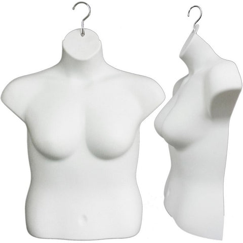 MN-262 Plus Size Female Upper Torso Body Injection Mold Hanging Form