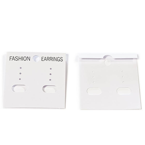 GCQQ Beauty Earring Display Cards, 100Pcs Earring Cards 6 Holes, White  Earring Holder Cards, Thick Earring Paper Holder Card, Earrings Cards for
