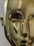 MN-441LTP #H Chrome Gold Female Abstract Mannequin Head Display with Pierced Ears (LESS THAN PERFECT, FINAL SALE)