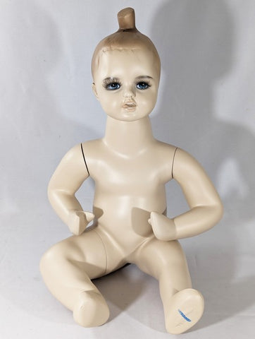 MN-038LTP #A Sitting Baby Toddler Fleshtone Mannequin (LESS THAN PERFECT, FINAL SALE)