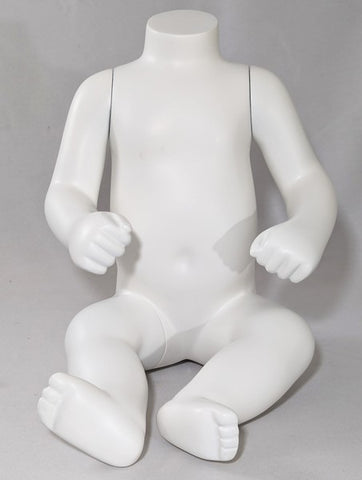 MN-SK71LTP #A Sitting Baby Headless Mannequin (Size 3m-6m) (LESS THAN PERFECT, FINAL SALE)
