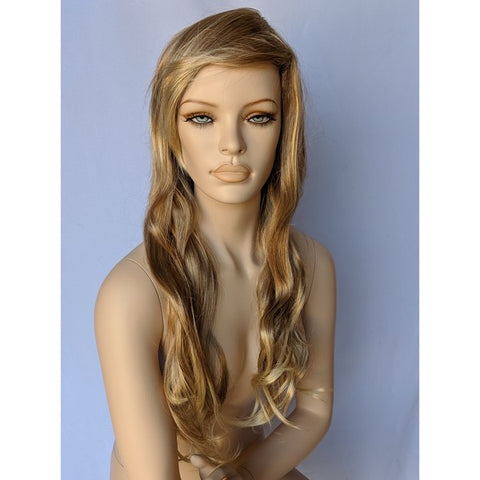WG-202 Waist Length Luscious Dirty Blonde Wavy Female Wig