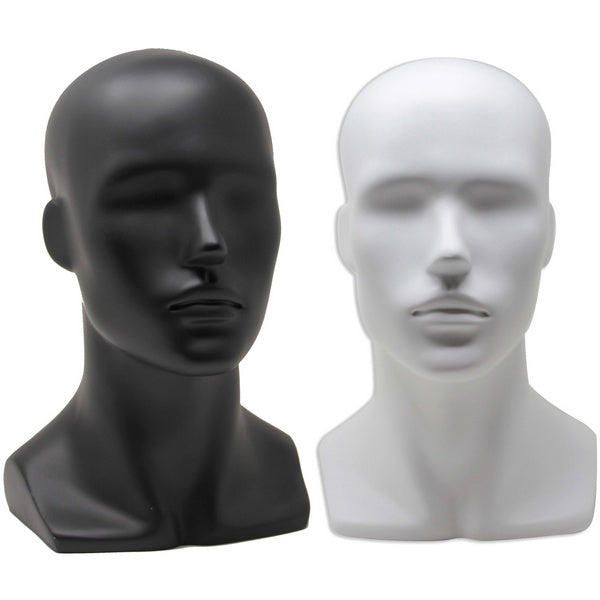 AF-242 Abstract Male Mannequin Head Form with Ears – DisplayImporter