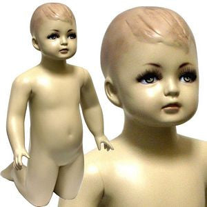 MN-036 Kneeling Baby Toddler Fleshtone Mannequin - DisplayImporter