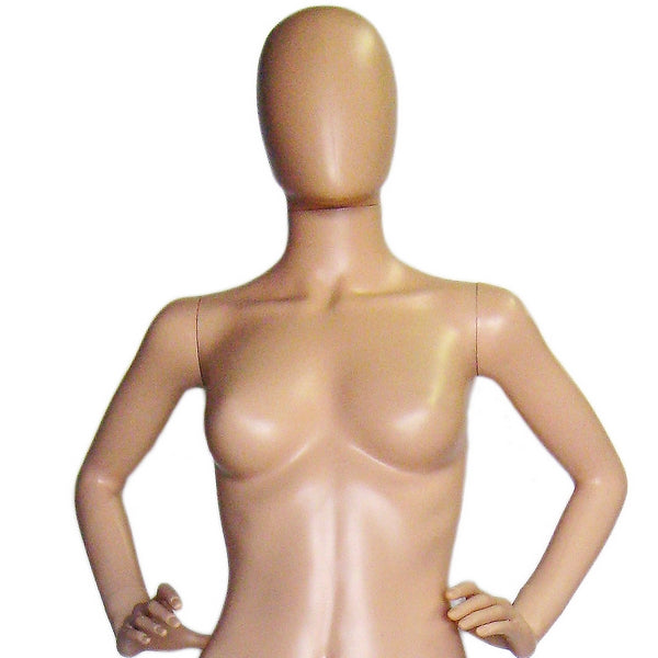 Female Adult Fiberglass Realistic Fleshtone Mannequin Head Display (2 pack)  #TINAF3