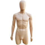 MN-249 Plastic 3/4 Torso Male Upper Body Torso Mannequin Form with Removable Head - DisplayImporter