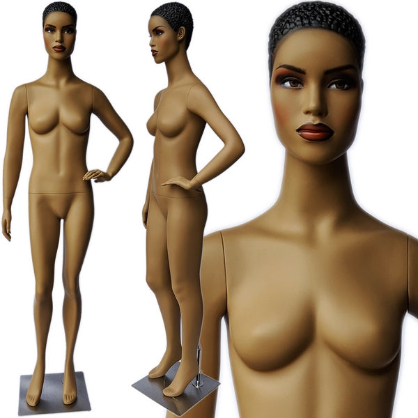 MN-380 African American Female Fashion Mannequin with Molded Hair (FREE WIG  PROMO)