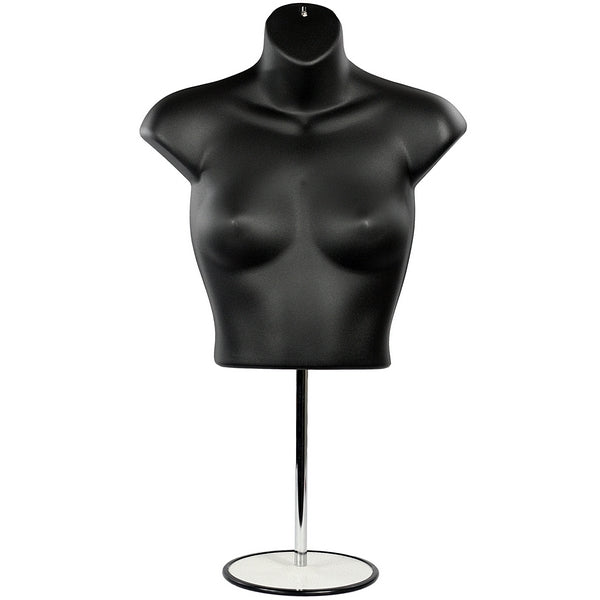 Woman tailored bust mannequin dark gray jersey small
