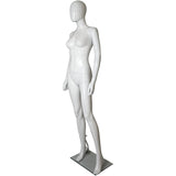 MN-450 Glossy Plastic Egghead Female Full Body Mannequin with Removable Head - DisplayImporter