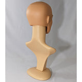 MN-598 Male Plastic Realistic Face Mannequin Head Wig Display