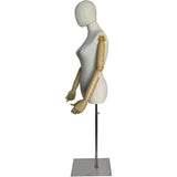 MA-052 Rectangular Flat Dress Form Mannequin Base with Pole - DisplayImporter