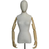 MN-602 Female Egghead Dress Form with Articulate Arms - DisplayImporter