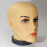 MN-S7LTP #A Plastic Female Realistic Head Attachment for Mannequins/Forms, has Pierced Ears (LESS THAN PERFECT, FINAL SALE)