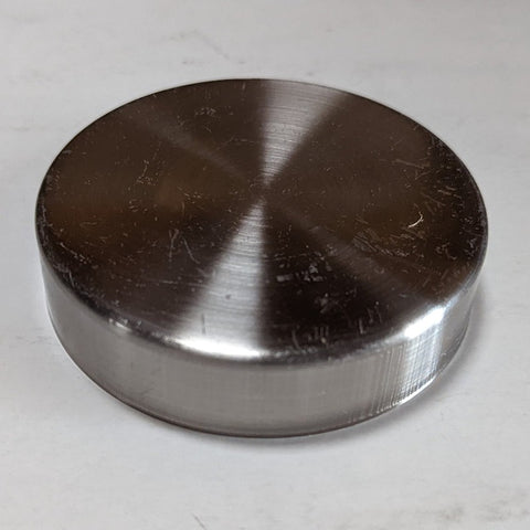 MA-029LTP (USED) Replacement Brushed Chrome 3-7/16" Round Metal Neck Cap for Dress Forms (FINAL SALE)