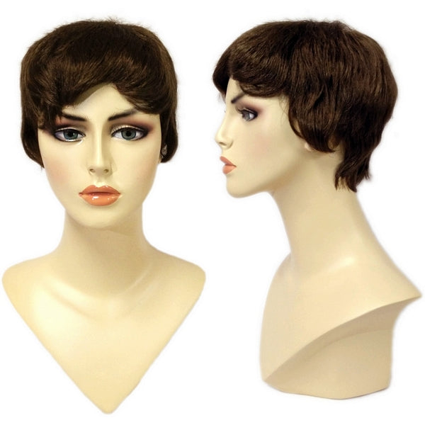 Mannequin Head With Brunette Wig Stock Photo - Download Image Now - Pixie  Cut, Adult, Adults Only - iStock