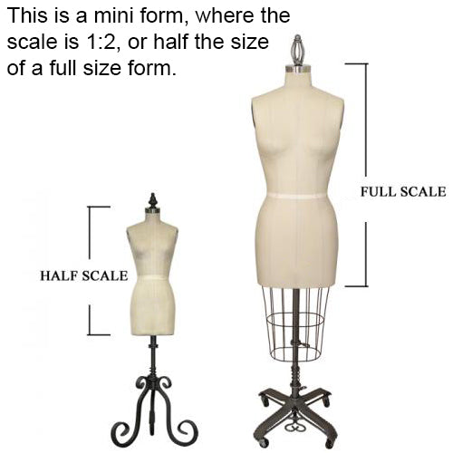 Jelimate 1/3 Or 1/4 Or 1/2 Scale Female Dress Form for Sewing Dress Form  Model,Fully Pinnable Women Tailor Mannequin Doll,Fashion Designer Mini