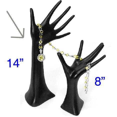 AF-087 14" Black Standing Jewelry Display Hand - DisplayImporter