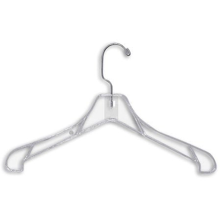 AF-178 17 Clear Heavy Weight Coat Hanger - Pack of 100