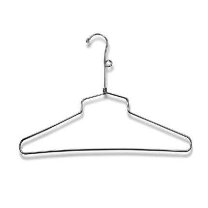AF-H910SB4 14" Chrome Shirt & Dress Hangers with Loop - Pack of 100 - DisplayImporter