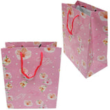 BG-037 Garden Flowers Rope Tote Party Favor Gift Bags - 9.5" x 7.6" - DisplayImporter