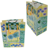 BG-037 Garden Flowers Rope Tote Party Favor Gift Bags - 9.5" x 7.6" - DisplayImporter