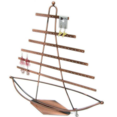 DS-150 Nautical Theme, Ship in Sail Earrings Jewelry Display/Organizer - DisplayImporter