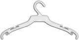 HG-032 16'' White Economical Notched Giveaway Hangers - Pack of 500 - DisplayImporter