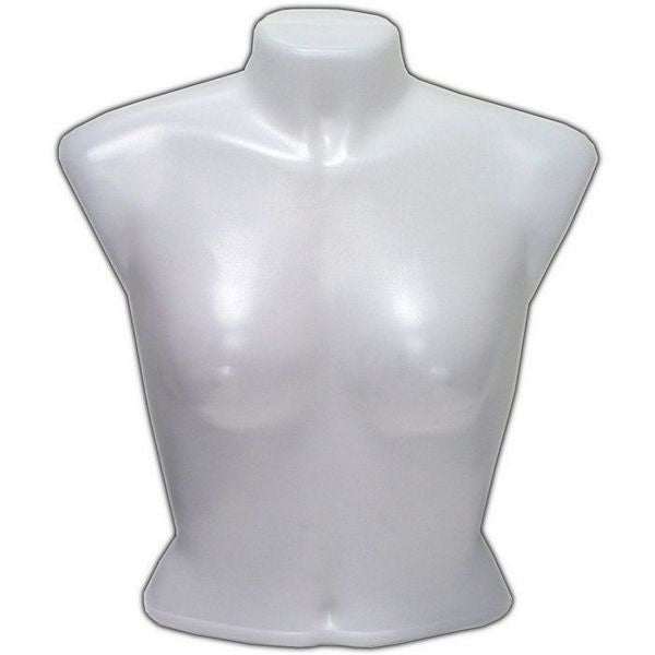MN-247 Plastic Half Body Male Upper Torso Countertop Mannequin Form with  Removable Head