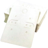 PG-073 Plain White Paper Earring Jewelry Cards With Bags - Pack of 100 - DisplayImporter