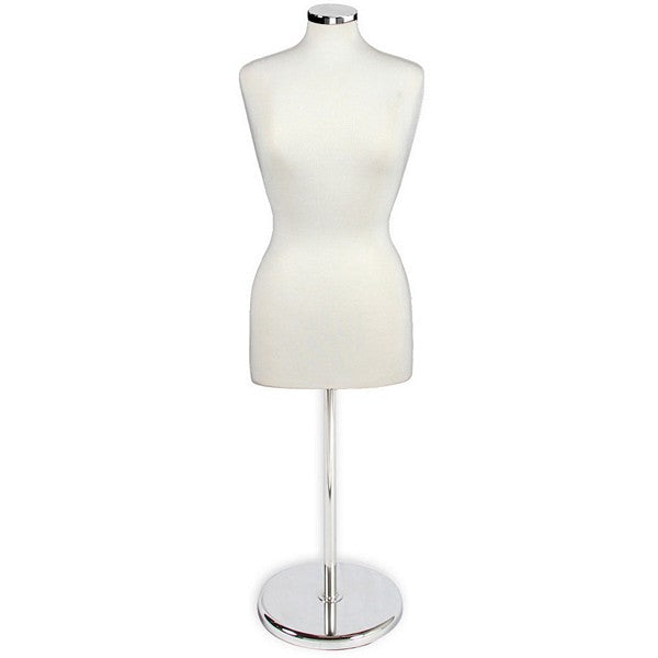 AF-255 Ladies Female Dress Form with Chrome Round Base – DisplayImporter