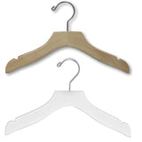 AF-HW1111-12 12" Notched Wood Children's Dress & Top Hanger - Pack of 100