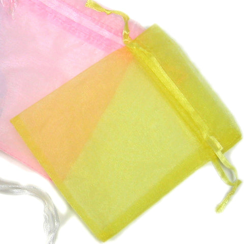 BG-013 Sheer Mesh Organza Gift Bag Pouch with Drawstring Ribbon - 4.33" W x 5.51"