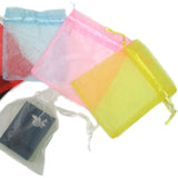 BG-014 Sheer Mesh Organza Gift Bag Pouch with Drawstring Ribbon - 3.94" x 5.12"