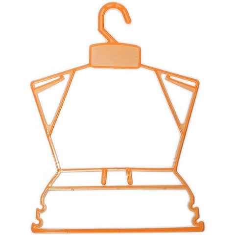 HG-038A Orange Economical Children's Plastic Frame Hanger