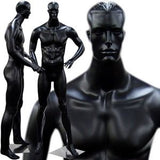 MN-112LTP #A Black Male Abstract Full Body Standing Mannequin (LESS THAN PERFECT, FINAL SALE)