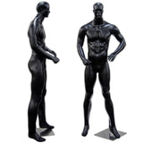 MN-112LTP #A Black Male Abstract Full Body Standing Mannequin (LESS THAN PERFECT, FINAL SALE)