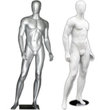 MN-169 Egghead Standing Masculine Male Mannequin with Base