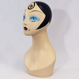 MN-225 Whimsical Vintage Style Black Hair Female Mannequin Head Form