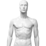 MN-E2LTP #A White Plastic Male Abstract Head Attachment for Mannequins/Forms (LESS THAN PERFECT, FINAL SALE)