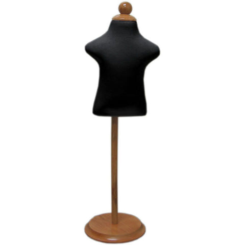 MN-302 Infant Baby Child Dress Form with Adjustable Wood Stand (Sizes 6m-12m)