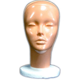 MN-410 Female Styrofoam Mannequin Head with Non-Makeup Mask - DisplayImporter