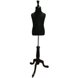 MN-507 Pinnable Toddler Child French Dress Form with Adjustable Wood Tripod Stand (Sizes 3-4 Small) - DisplayImporter