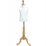 MN-507 Pinnable Toddler Child French Dress Form with Adjustable Wood Tripod Stand (Sizes 3-4 Small) - DisplayImporter