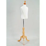 MN-507 Pinnable Toddler Child French Dress Form with Adjustable Wood Tripod Stand (Sizes 3-4 Small) - DisplayImporter