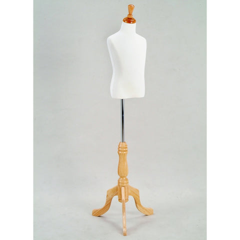 MN-302 Infant Baby Child Dress Form with Adjustable Wood Stand