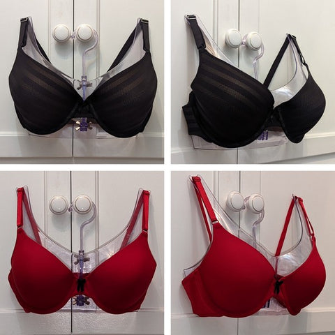 34C cup size Lady Bra display plastic hanger Plated metal effect