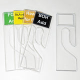 MN-AZ1 (USED) Clear Clothing Rack Size/Style Closet Dividers with Insert Window for Custom Cards (FINAL SALE)