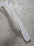 MN-AZ4 (USED) 17" Heavy Weight Contoured Frosted Acrylic Coat Hangers - Pack of 10 (FINAL SALE)