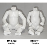 MN-SK72LTP #D Sitting Baby Headless Mannequin (Size 6m-9m) (LESS THAN PERFECT, FINAL SALE)